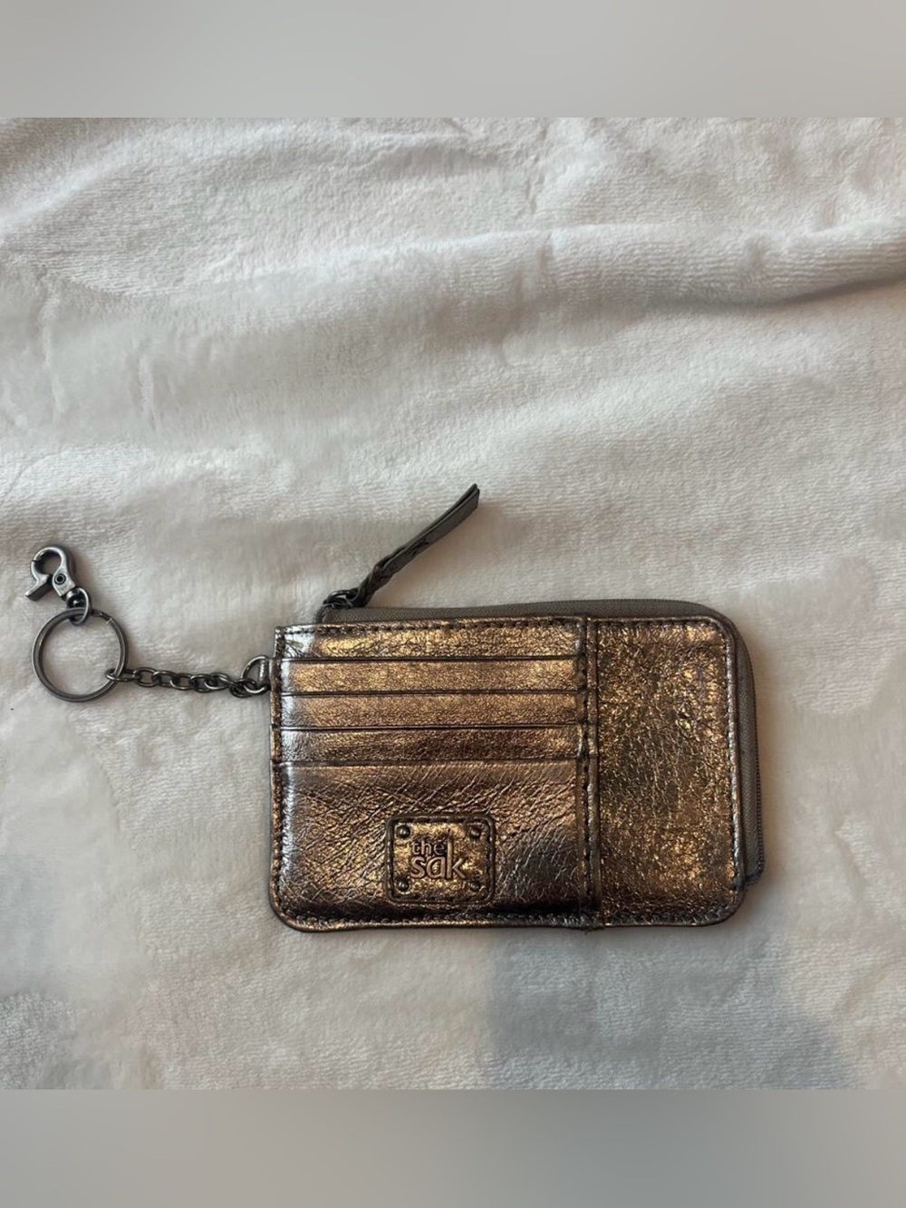 The Sak Metallic Card Holder wallet Keychain